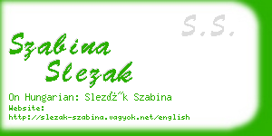 szabina slezak business card